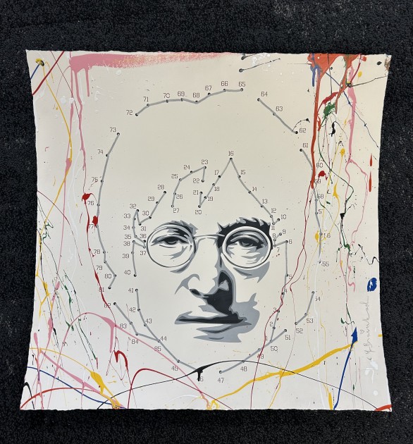 Hand Signed Connecting Lennon by Mr. Brainwash 