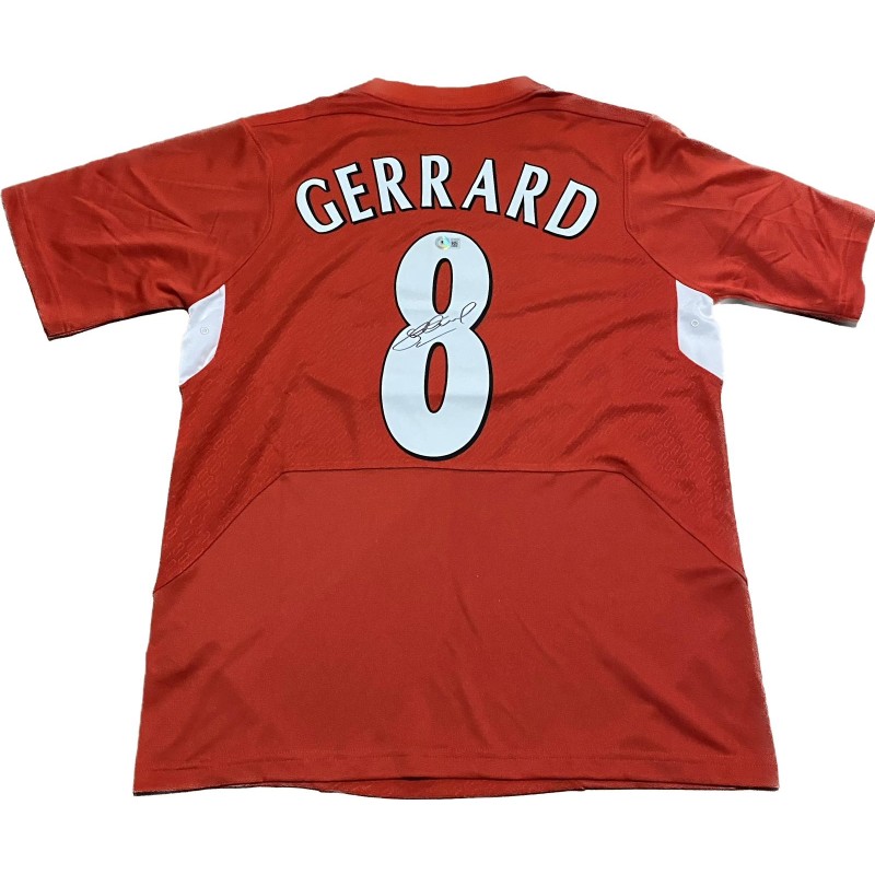 Replica della maglia firmata da Steven Gerrard per il Liverpool FC 2005