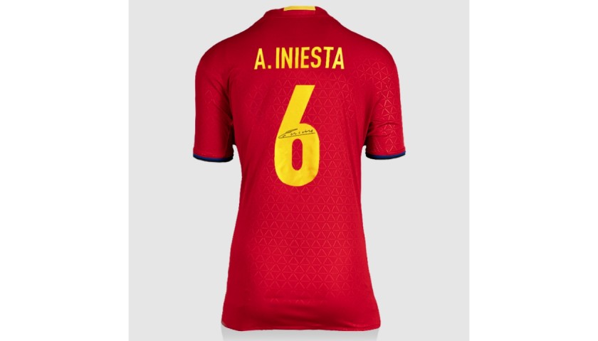 Andres Iniesta's Spain Signed Shirt - 2016/17 