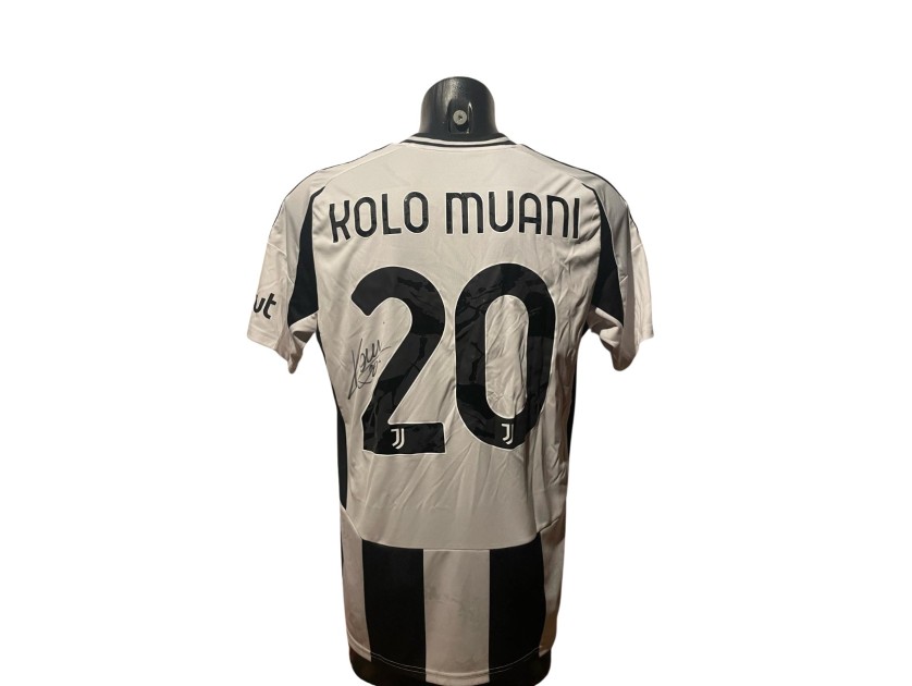 Kolo Muani's Juventus Official Shirt, UCL 2024/25 - Signed with Photo Proof