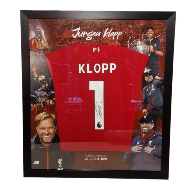 Jurgen Klopps Liverpool 202324 Signed And Framed Shirt Charitystars 8634