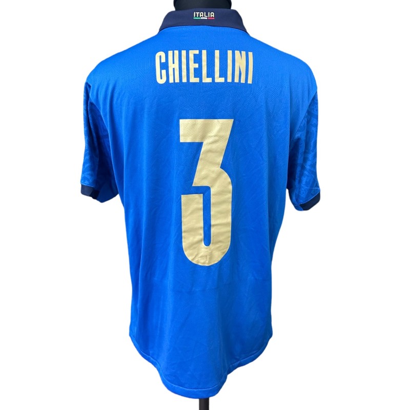 Chiellini's Issued Shirt, Italy vs England - Final EURO 2020