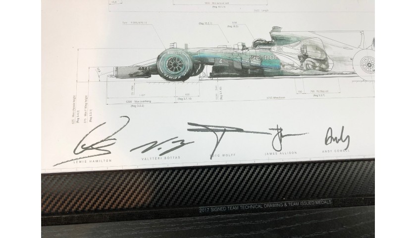 Lewis Hamilton Signed Mercedes T-Shirt Presentation - CharityStars