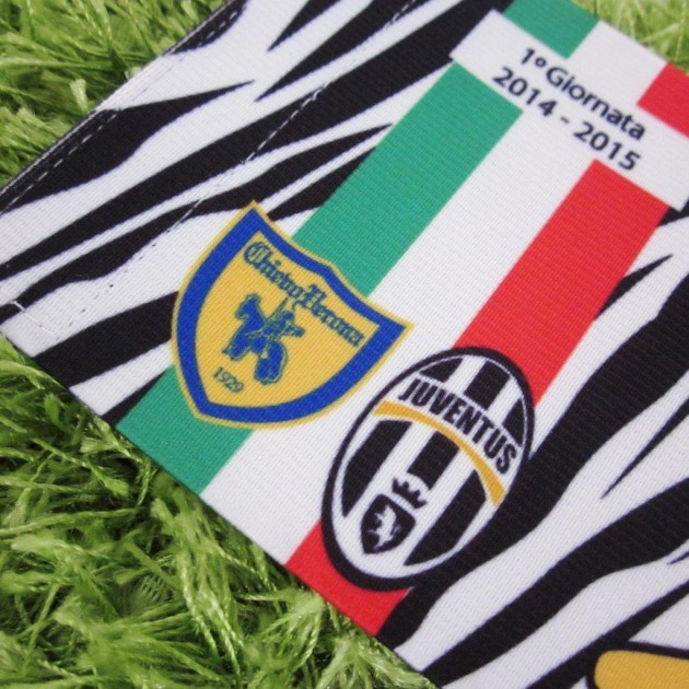 Buffon issued Captain armband, Chievo Verona-Juventus Serie A 14/15 - signed
