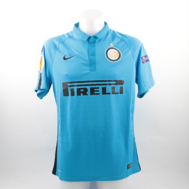 Palacio Inter shirt, issued/worn Europe League 2014/2015