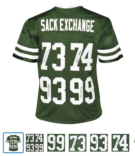 New York Sack Exchange Signed Jets Jersey with Joe Klecko, Abdul