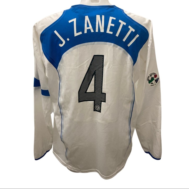 Zanetti's Inter Milan Match-Issued Shirt, 2004/05