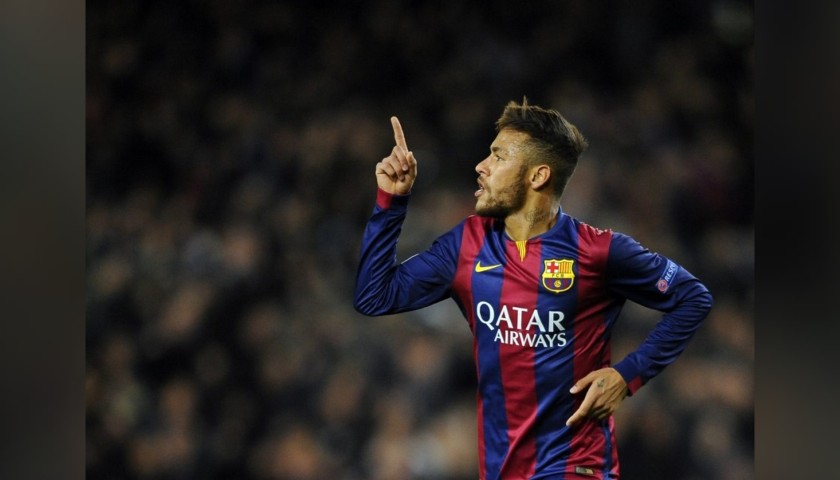 Neymar's Barcelona Match Shirt, UCL 2014/15