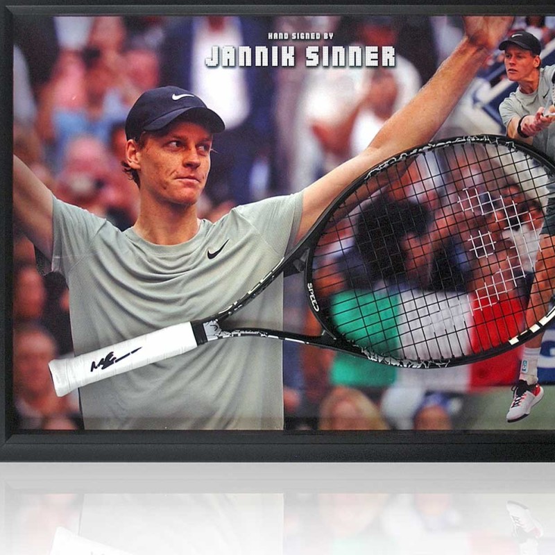 Jannick Sinner Signed Tennis Racket Presentation