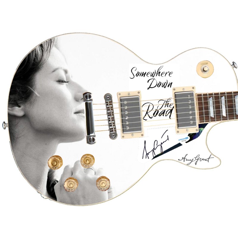 Amy Grant Signed 'Somewhere Down The Road' Custom Graphics Guitar