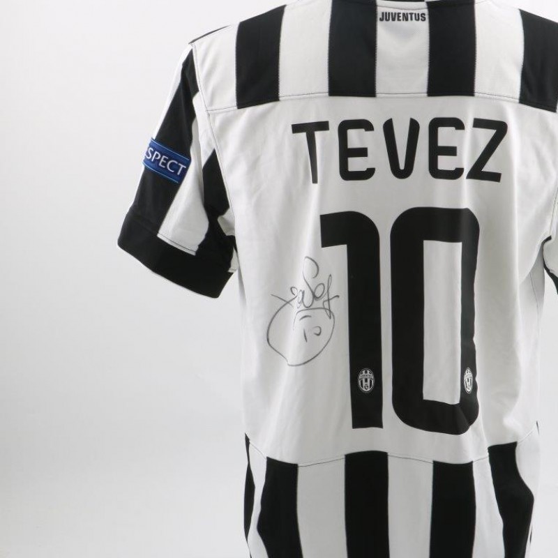 Official Tevez Juventus shirt, Champions League 14/15 - signed