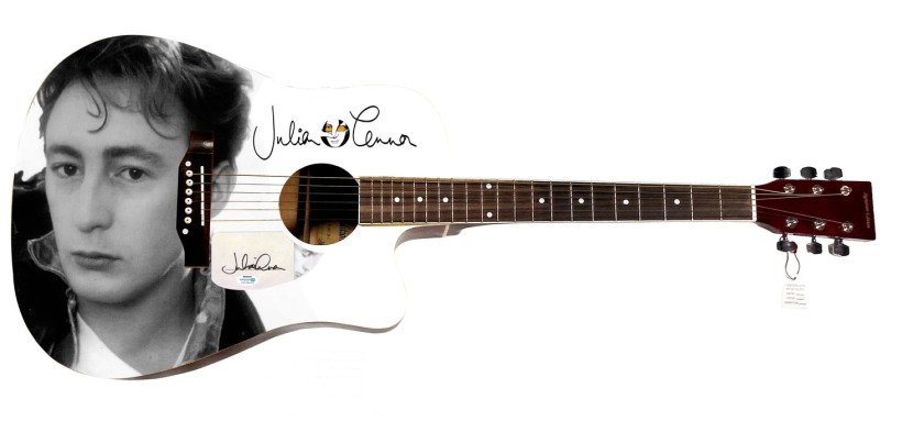 Julian Lennon Signed Custom Graphics Guitar