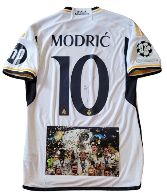 Modric's Issued Signed Shirt, Borussia Dortmund vs Real Madrid 2024 CL Final 
