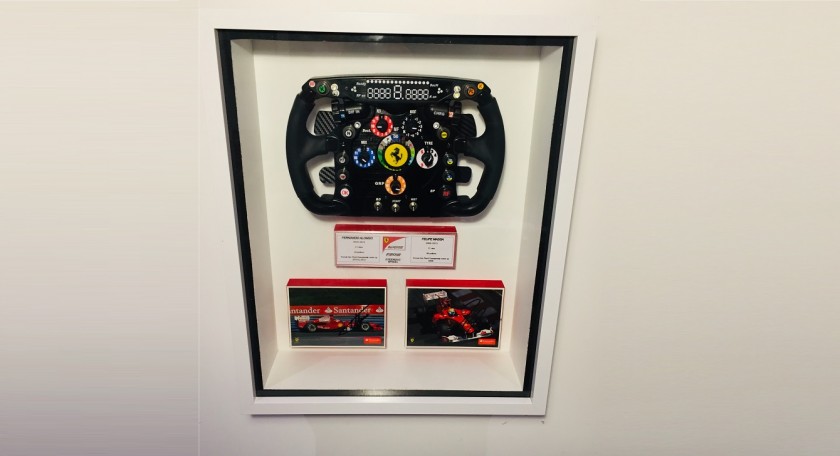Fernando Alonso Signed Ferrari Steering Wheel