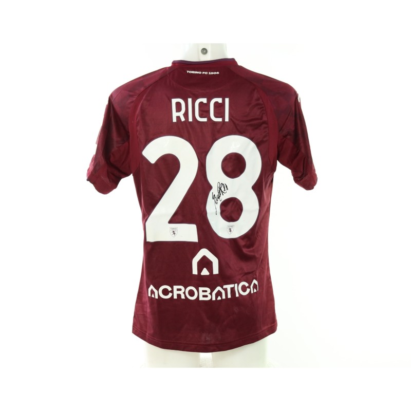 Ricci's Signed Unwashed Shirt, Torino vs Juventus 2025