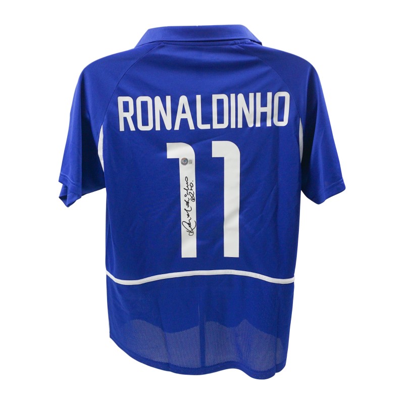 Ronaldinho's Brazil Signed Replica Shirt