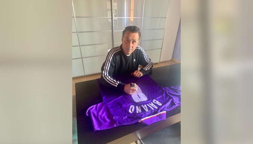 Baiano's Worn and Signed Shirt, Fiorentina-Milan 1995 