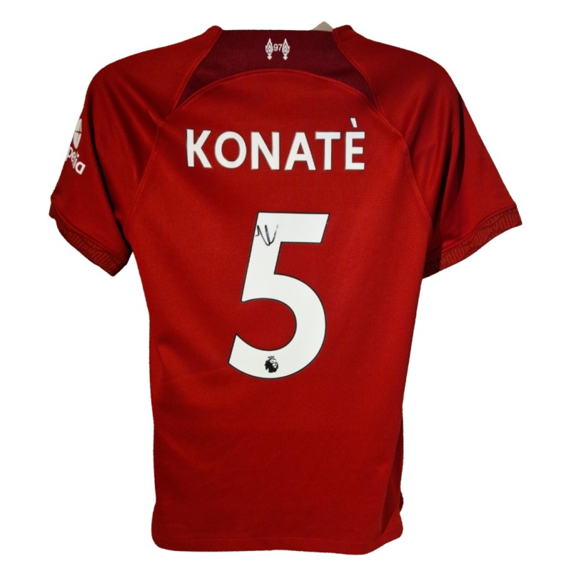 Ibrahima Konate Signed Liverpool 2022-23 Official Home Football Shirt