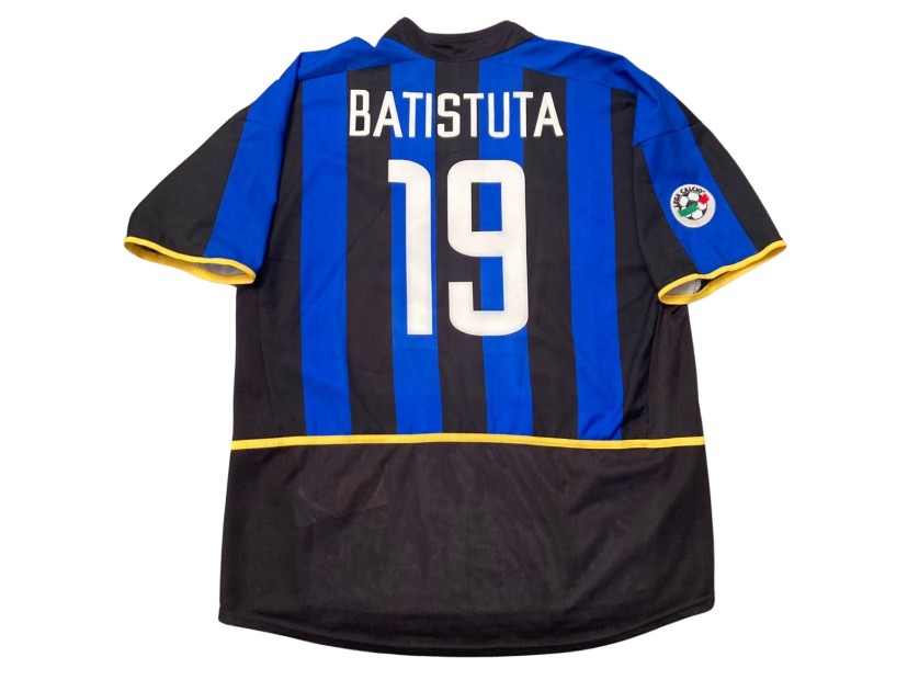 Batistuta's Inter Milan Match-Issued Shirt, 2002/03