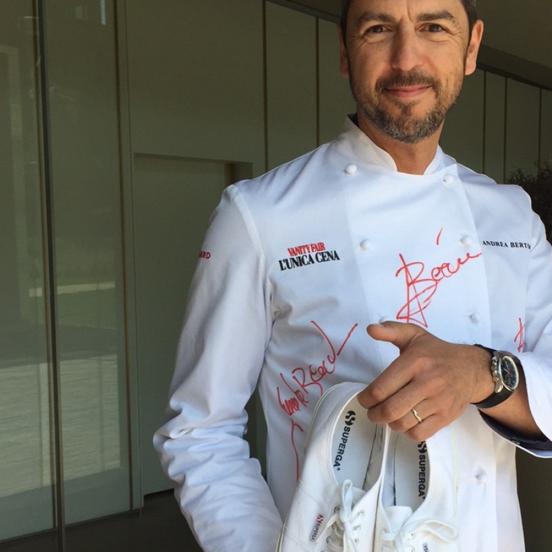 Chef's uniform and shoes signed by Andrea Berton 