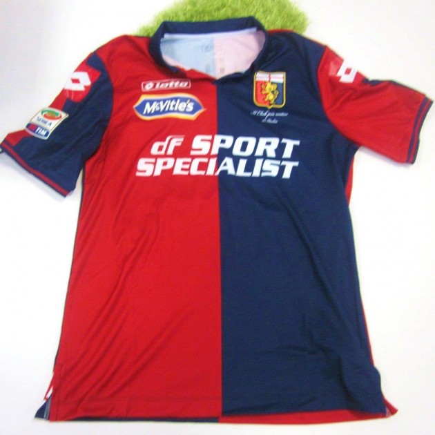 Bertolacci Genoa match issued/worn shirt, Serie A 2014/2015 - signed