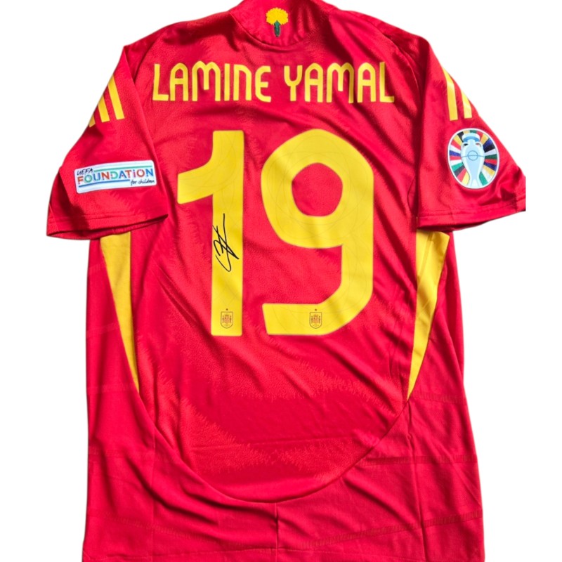 Yamal's Signed Match-Issued Shirt, Spain vs England EURO 2024 Final