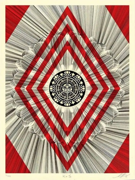 "Obey K&S Flower Diamond" artwork by Kai & Sunny x Shepard Fairey (Obey)