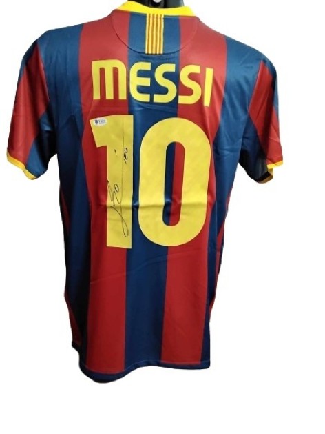 Messi Replica FC Barcelona Signed Shirt, UCL Final London 2011