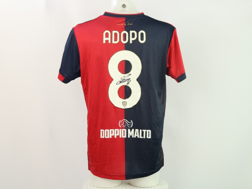 Adopo's Signed Unwashed Shirt, Parma vs Cagliari 2024