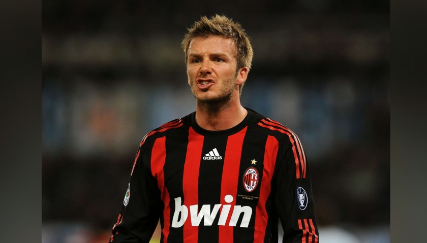 Beckham's Official AC Milan Shirt, 2008/09 - Signed