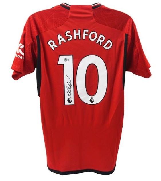 Marcus Rashford's Manchester United 2023 Signed Home Shirt