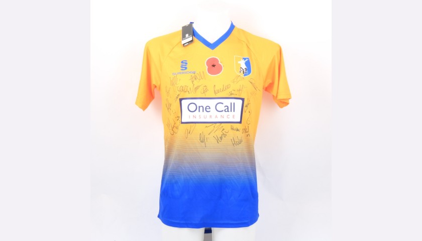 Mansfield Town Official Poppy Shirt Signed by the Team