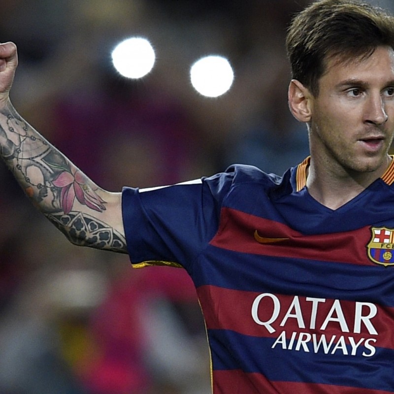 Maglia ufficiale Messi Barcellona, C.League 15/16 - autografata dalla rosa