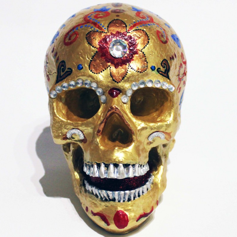 "Decorated Skull" Original Artwork by Mercury 