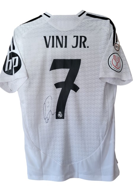 Maglia Gara Vinicius Jr Real Madrid, Copa Del Rey 2024/25 - Autografata