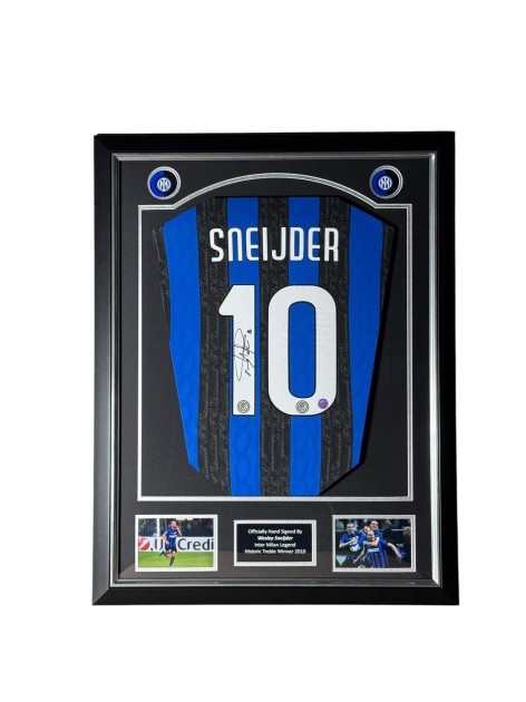 Wesley Sneijder' Inter Milan 1998 Signed and Framed Shirt