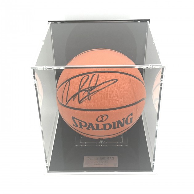 Dennis Rodman Signed NBA Basketball with Display Case