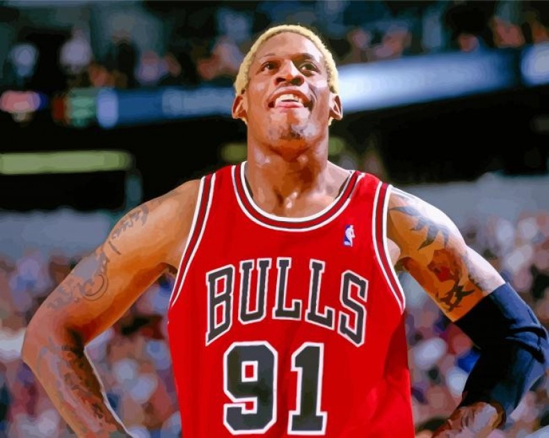 Dennis Rodman's Chicago Bulls NBA Signed Shirt - CharityStars