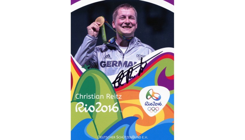 Cartolina autografata da Christian Reitz