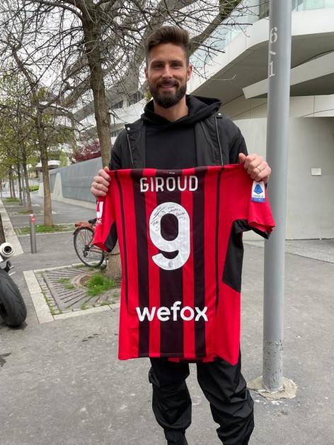 Giroud's AC Milan Authentic Signed Shirt, 2021/22 