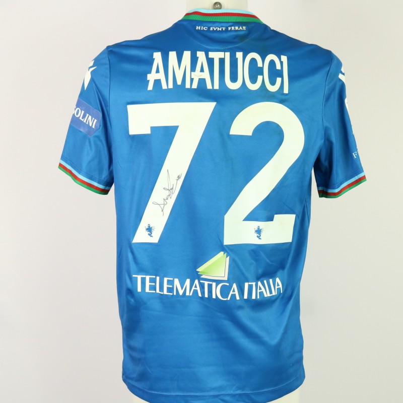 Amatucci's Match-Worn Signed Shirt, Palermo vs Ternana 2024