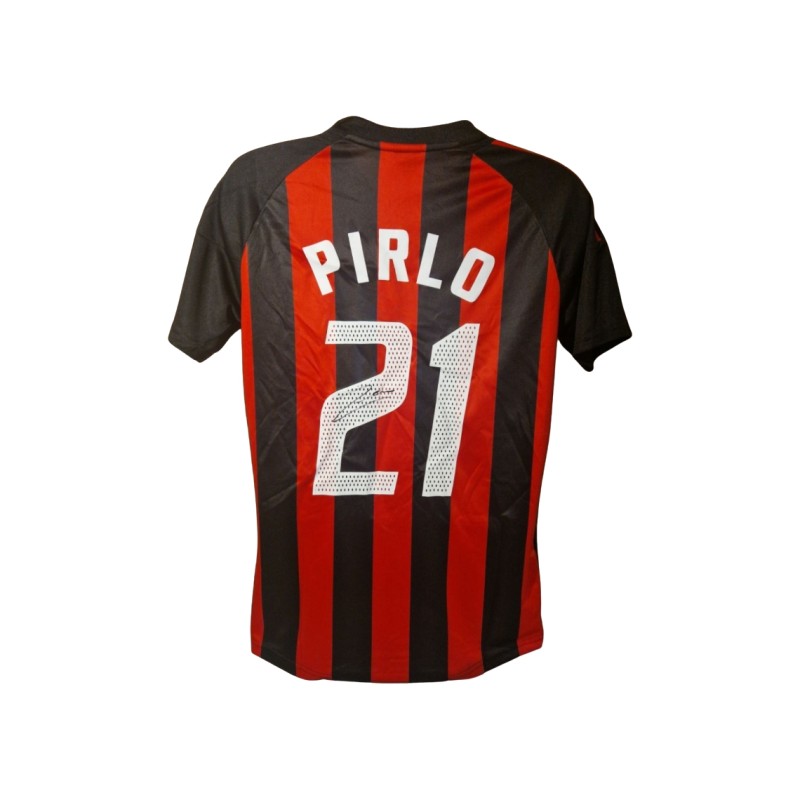 Andrea Pirlo's AC Milan 2002/03 Signed Replica Shirt - CharityStars