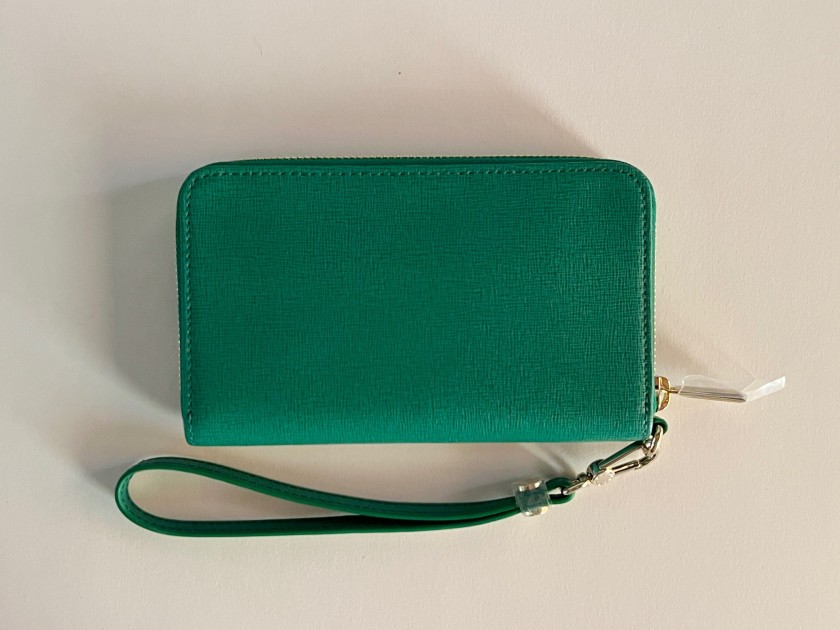 Furla Babylon L Zip Around Wallet/Wristlet – Emerald Leather