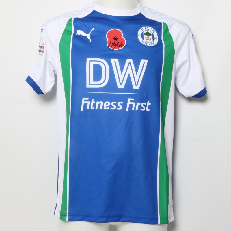 Leonardo Da Silva's Match-Worn Wigan Athletic Signed Poppy Home Shirt 
