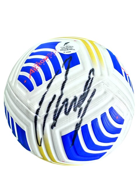 Pallone Match-Ball Serie A, 2020/21 - Autografato da Romelu Lukaku