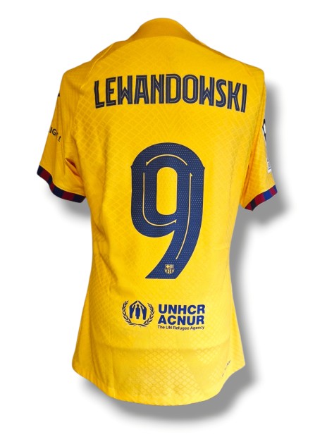 Lewandowski's FC Barcelona UCL 2024/25 Match-Issued Away Shirt