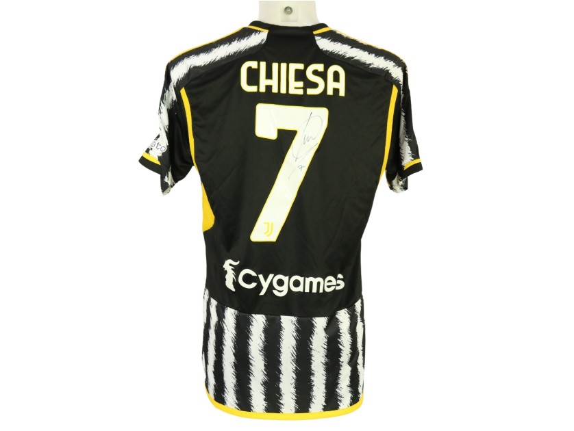 Chiesa Official Juventus Signed Shirt, 2023/24 