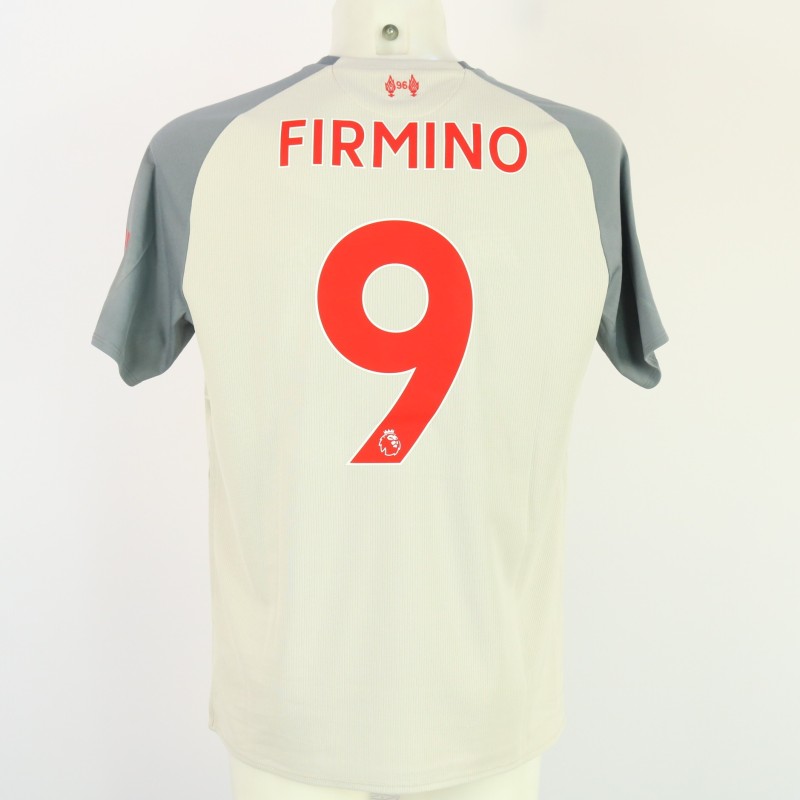 Roberto Firmino's Liverpool Premier League 2018 Match Worn Away Shirt, vs Bournemouth