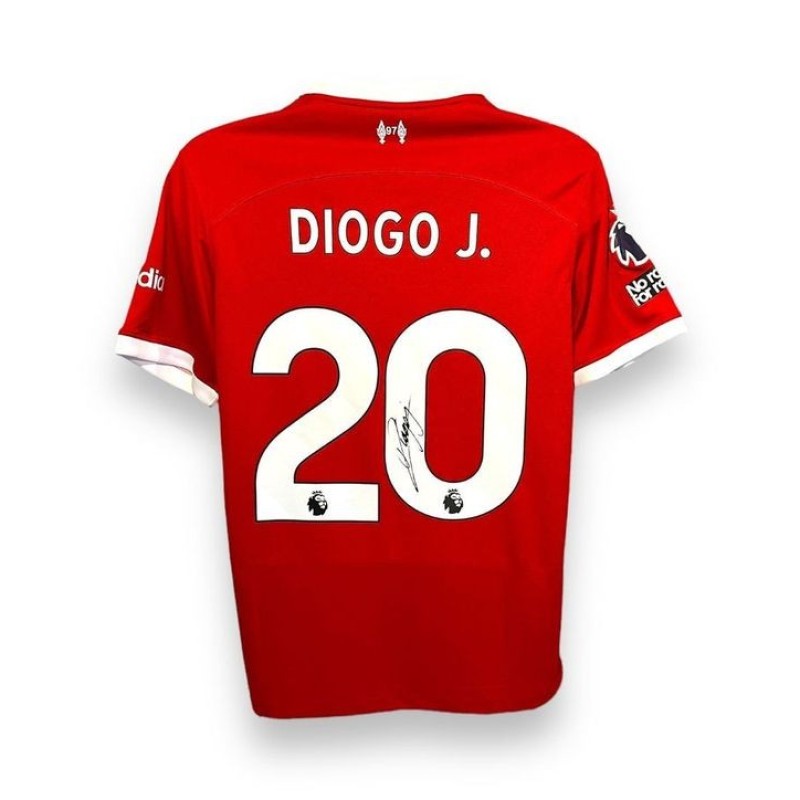 La maglia del Liverpool 2023/24 di Diogo Jota firmata e incorniciata