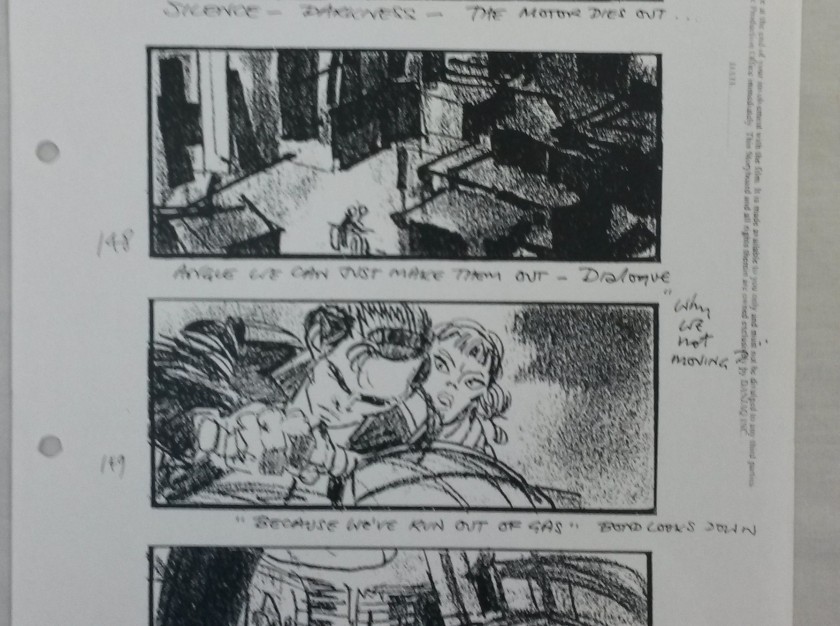 Production Used Sequence of Two Storyboards from James Bond: Tomorrow Never Dies (1997)